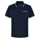 FUEL Retro Polo Shirt - Navy and Light Blue