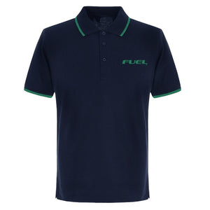 FUEL Retro Polo Shirt - Navy and Green