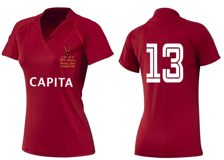 MSHC Ladies Junior Home Red Shirt