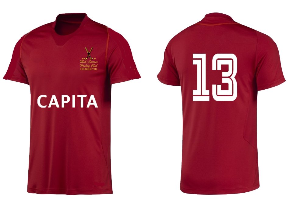 MSHC Mens Home Red Shirt