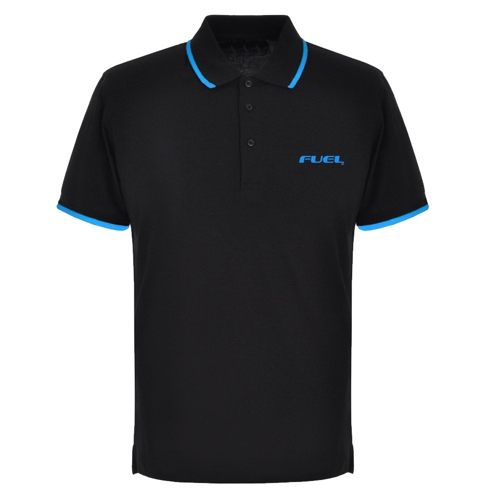 FUEL Retro Polo Shirt - Black and Teal
