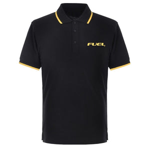 FUEL Retro Polo Shirt - Black and Gold